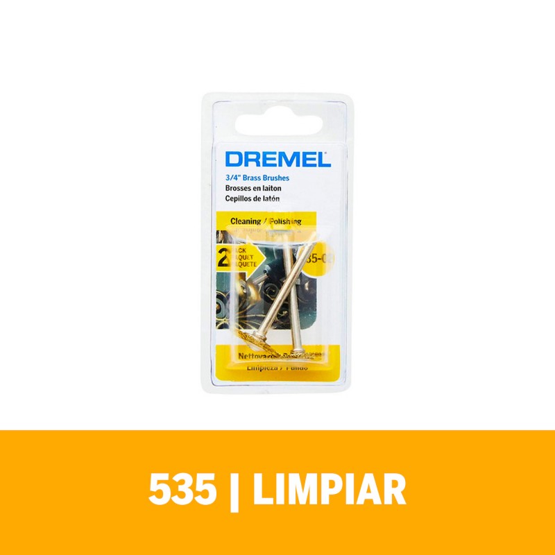 CEPILLO DE CERDAS 3/4 PULG DE LATÓN DREMEL 26150535AB