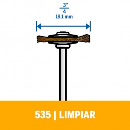 CEPILLO DE CERDAS 3/4 PULG DE LATÓN DREMEL 26150535AB