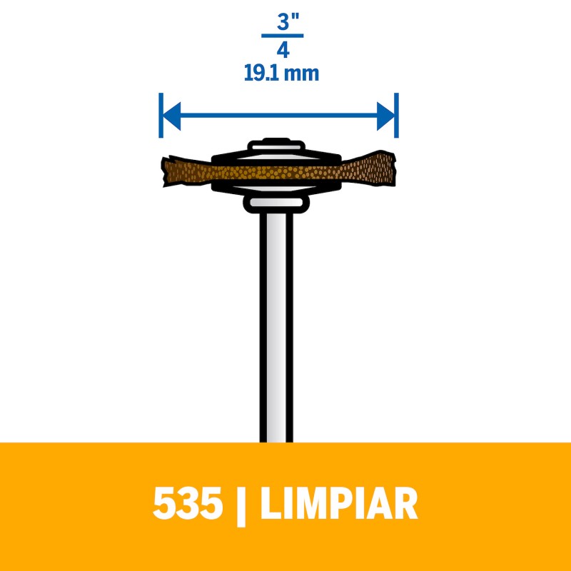 CEPILLO DE CERDAS 3/4 PULG DE LATÓN DREMEL 26150535AB