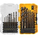 JUEGO DE 21 BROCAS OXIDO NEGRO Y ORO DEWALT DWA1181