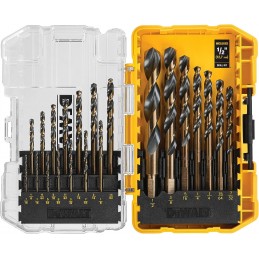 JUEGO DE 21 BROCAS OXIDO NEGRO Y ORO DEWALT DWA1181