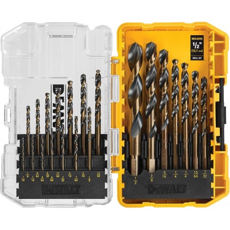JUEGO DE 21 BROCAS OXIDO NEGRO Y ORO DEWALT DWA1181