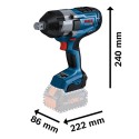 LLAVE DE IMPACTO INALAMBRICA SIN BATERIA BOSCH GDS 18V-1050H