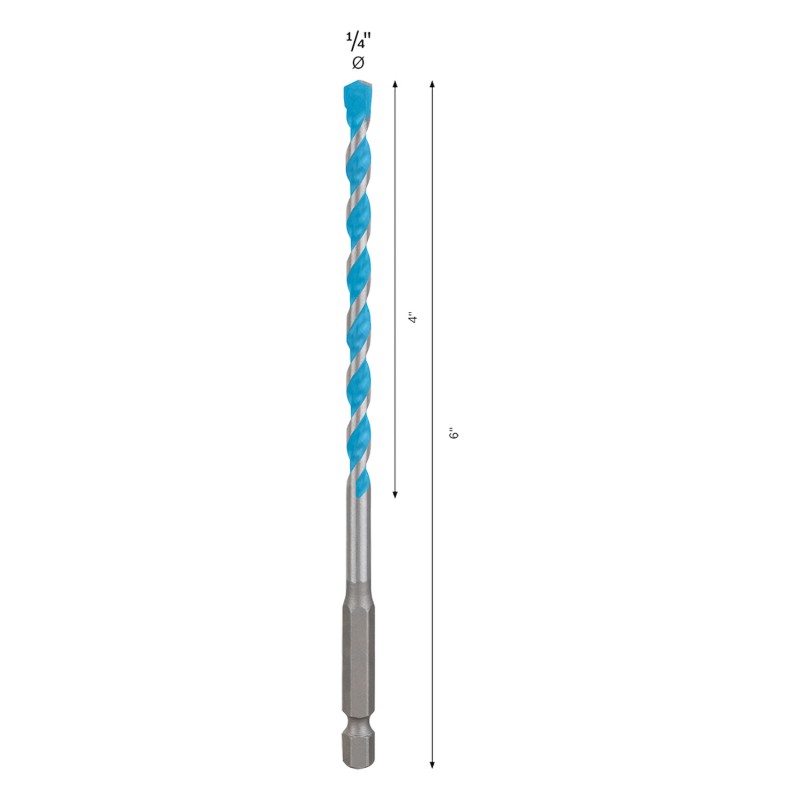BROCA BOSCH EXPERT HEX-9 MULTICONSTRUCTION 1/4X6 2608901460