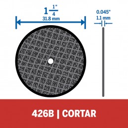 DISCO CORTE REFORZADO DREMEL 1.1/4 20 UNDS 2615426BAA