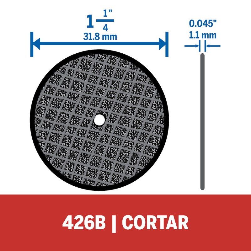 DISCO CORTE REFORZADO DREMEL 1.1/4 20 UNDS 2615426BAA