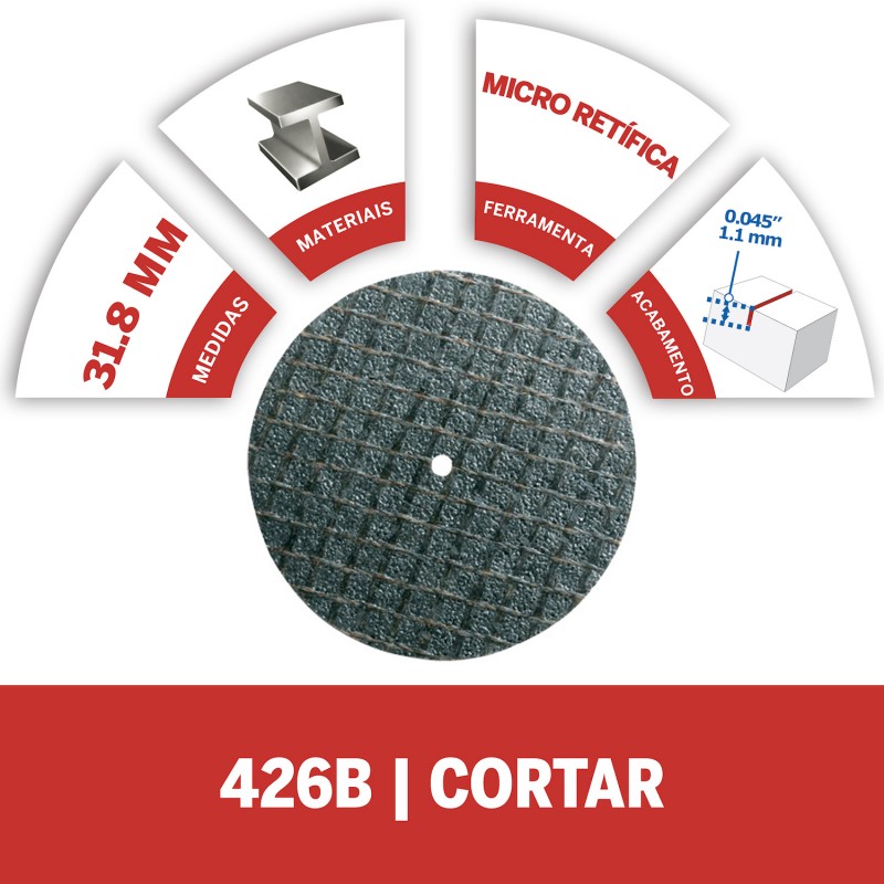 DISCO CORTE REFORZADO DREMEL 1.1/4 20 UNDS 2615426BAA