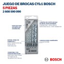 SET DE 5 BROCAS MURO BOSCH CYL-1 4-10MM PRO 2608590090