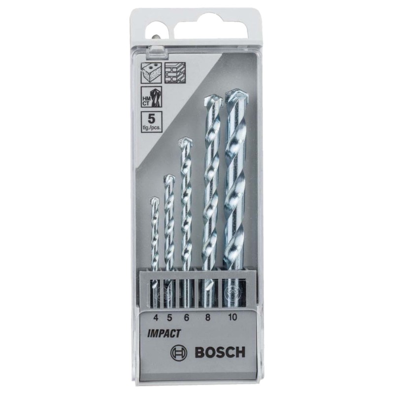 SET DE 5 BROCAS MURO BOSCH CYL-1 4-10MM PRO 2608590090