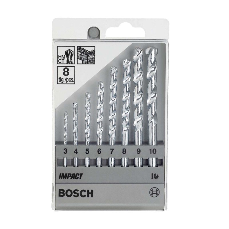 SET DE 8 BROCAS BOSCH CYL-1 PARA MAMPOSTERIA 2608590091