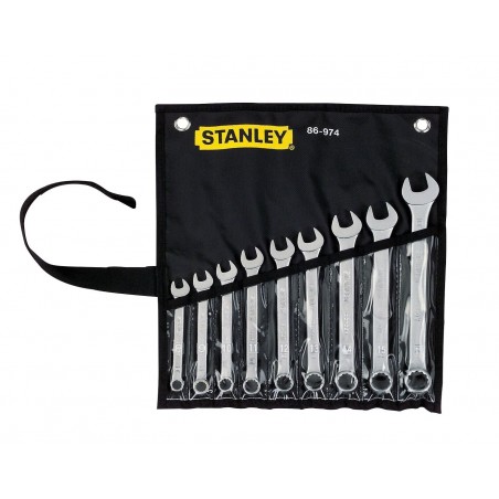 Juego de 9 Llaves Combinadas Métricas Stanley 86974