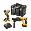 COMBO ROTOMARTILLO + ATORNILLADOR 20V DEWALT DCK260D1P1T-B3