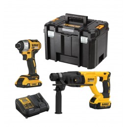 COMBO ROTOMARTILLO + ATORNILLADOR 20V DEWALT DCK260D1P1T-B3