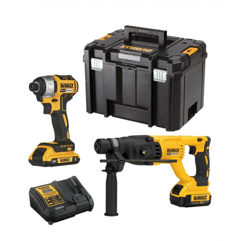 COMBO ROTOMARTILLO + ATORNILLADOR 20V DEWALT DCK260D1P1T-B3