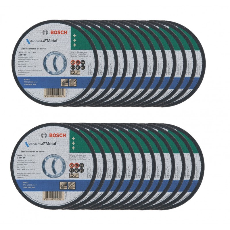 PACK DISCO CORTE STANDARD 25 UND 115X1MM BOSCH 2608619383x25
