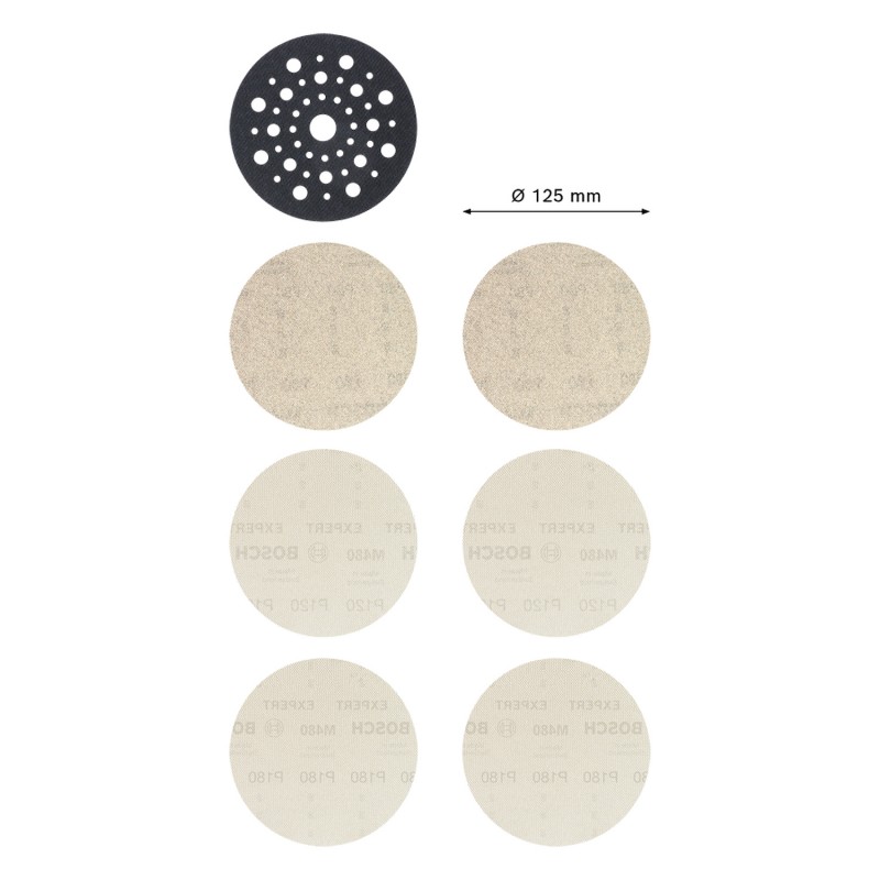 STARTER KIT DE LIJADO EXPERT PAD + 6 DISCOS BOSCH 2608901202