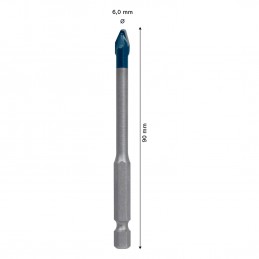 BROCA PARA PORCELANATO BOSCH EXPERT HEX-9 6x90mm 2608900590