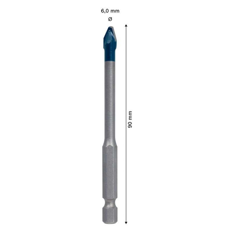 BROCA PARA PORCELANATO BOSCH EXPERT HEX-9 6x90mm 2608900590