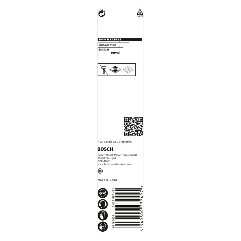 BROCA PARA PORCELANATO BOSCH EXPERT HEX-9 6x90mm 2608900590