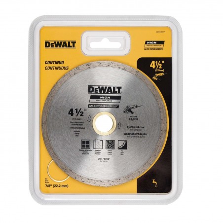 DISCO DIAMANTADO CONTINUO DEWALT 4.5 PULG DW47451HP