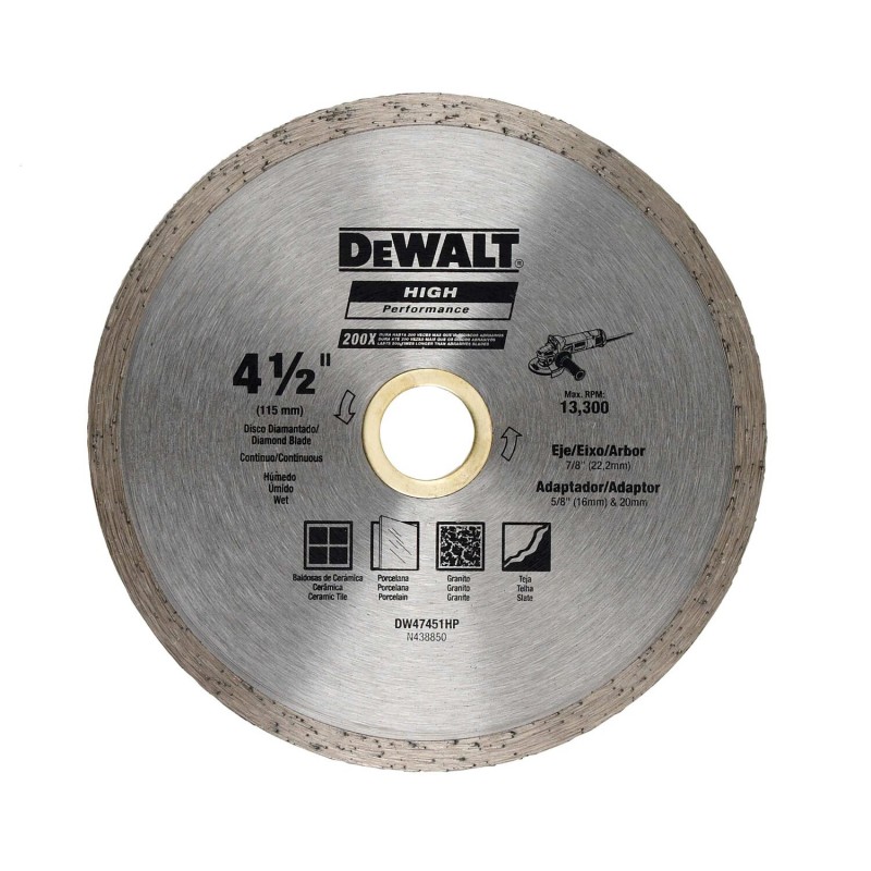DISCO DIAMANTADO CONTINUO DEWALT 4.5 PULG DW47451HP