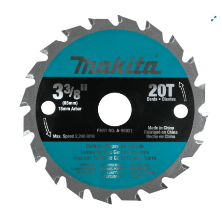 DISCO SIERRA CIRCULAR  3-3/8 PULG  20T MAKITA A95021