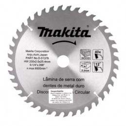 DISCO SIERRA CIRCULAR  9-1/4 PULG  40T MAKITA D-51378