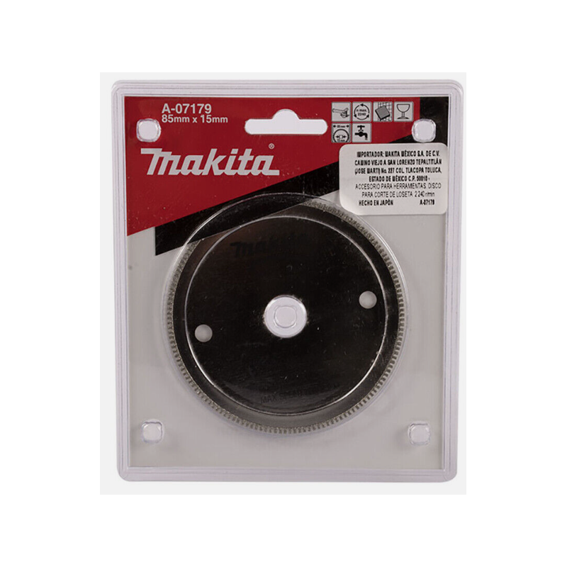 DISCO DIAMANTADO 3.3/8"CORTE VIDRIO-GRANITO MAKITA A-07179