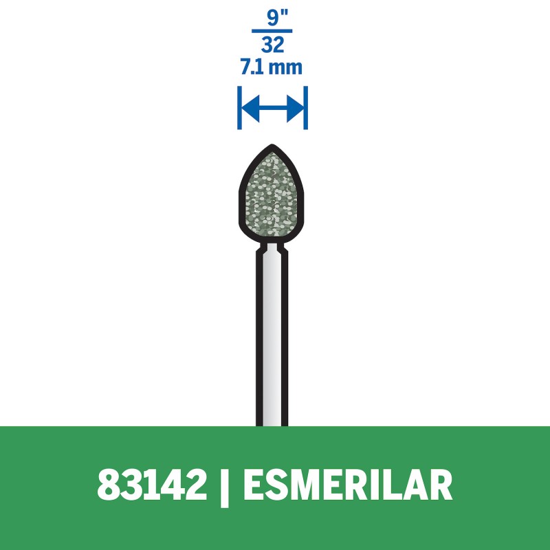 PUNTA CARBURO DE SILICIO 9/32 PULG DREMEL 2615083142