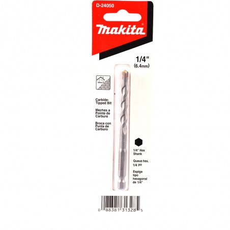 BROCA P/CONCRETO HEX 1/4X4 PULG P/INAL.MAKITA D24050