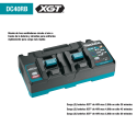 Cargador Rápido Doble Puerto DXGT® de 40V max MAKITA DC40RB