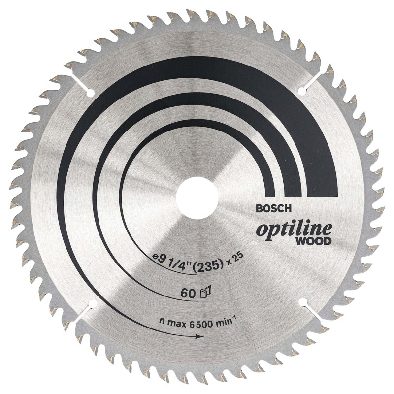 DISCO SIERRA 9 1/4" X 60T OPTILINE CORTE RAPIDO BOSCH 2608640887