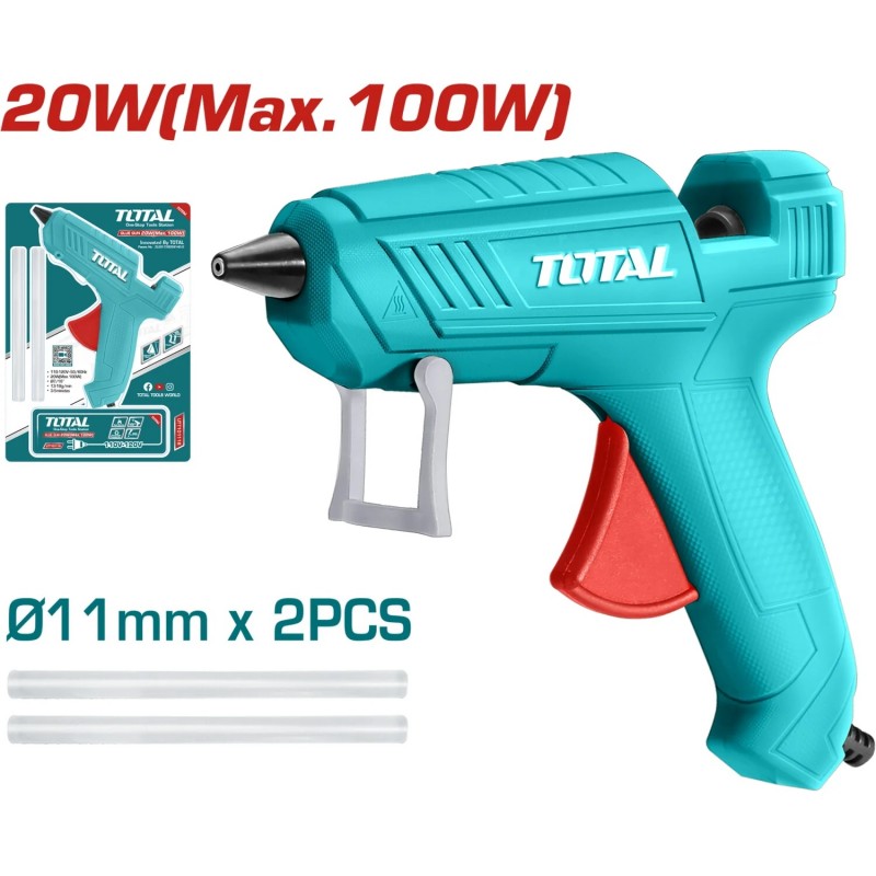PISTOLA DE SILICONA TOTAL BARRA GRUESA 100W 120V UTT101116
