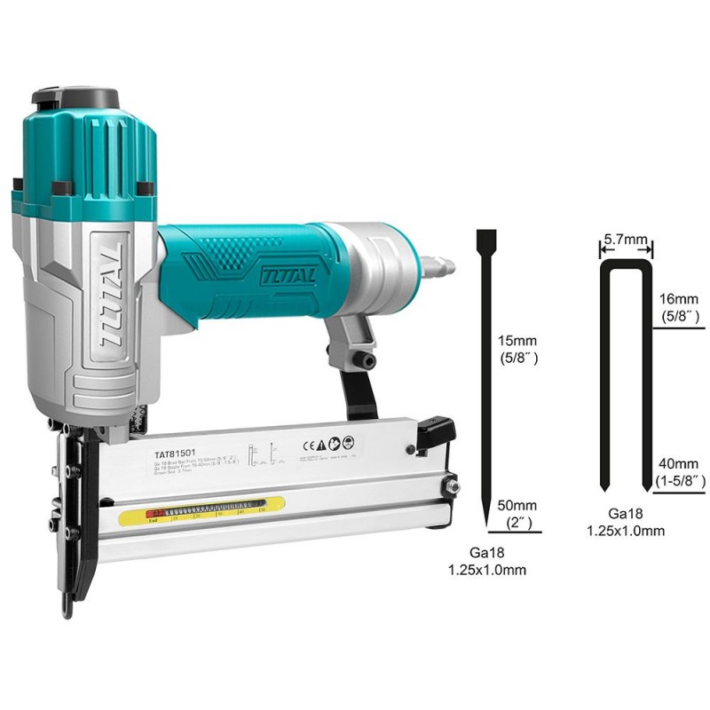 CLAVADORA + GRAPADORA NEUMATICA TOTAL 2 EN 1 TOTAL TAT81501