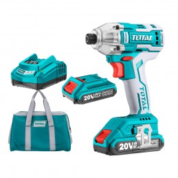 ATORNILLADOR DE IMPACTO TOTAL 1/4 20V 2 BATERIAS UTIRLI2002