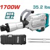 DEMOLEDOR INDUSTRIAL TOTAL SDS HEX 1700W 45J CAJA UTH215456