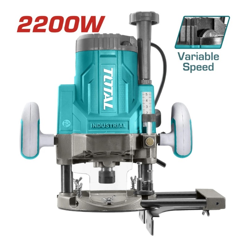 RUTEADORA INDUSTRIAL TOTAL 1/4 - 1/2 V.V. 2200W UTR111226
