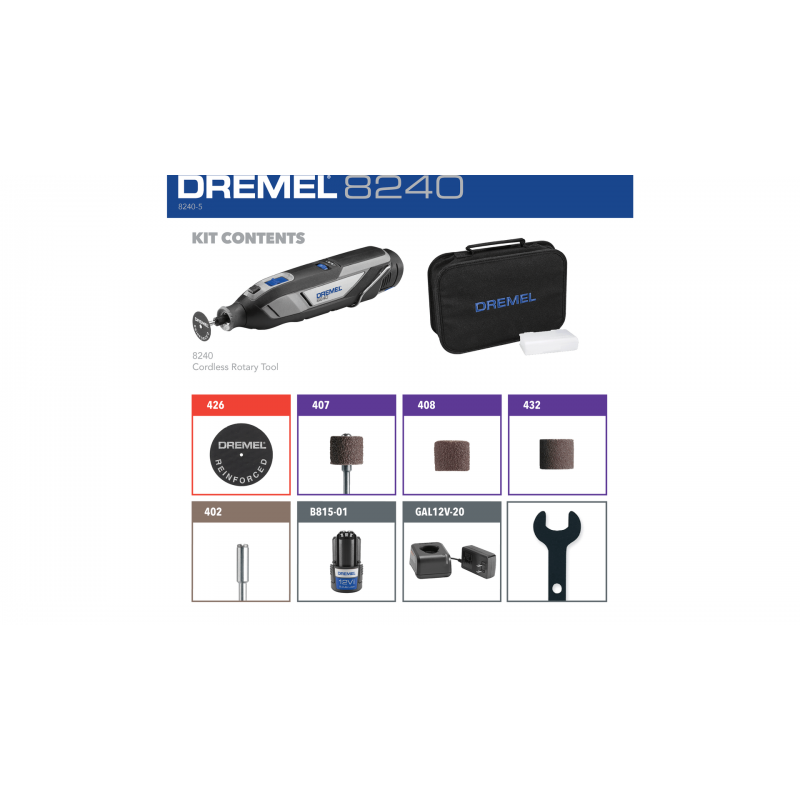 MOTOTOOL INALAMBRICO DREMEL 12V 2 AH 8240-5