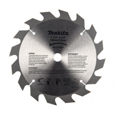 DISCO SIERRA CIRCULAR 7-1/4" 16T. MAKITA D-03420