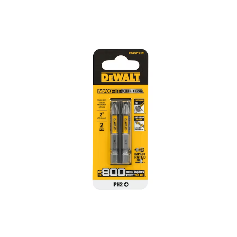 PUNTA DEWALT MAXFIT ULTRA 2 PHILLIPS No.2  PH2 X 2 UD.DWAF2PH2-2H