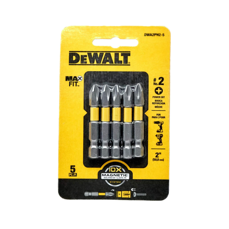 PUNTA DEWALT MAXFIT ULTRA 2 PHILLIPS No.2 PH2 X 5 UD.DWAF2PH2-5H