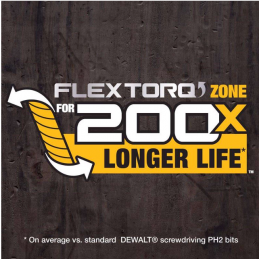 PUNTAS  P/ATORNILLADOR DE IMPACTO DEWALT FLEXTORQ PH2 X 3.1/2" PAQ.X 5UD DWAF2PH2IR5
