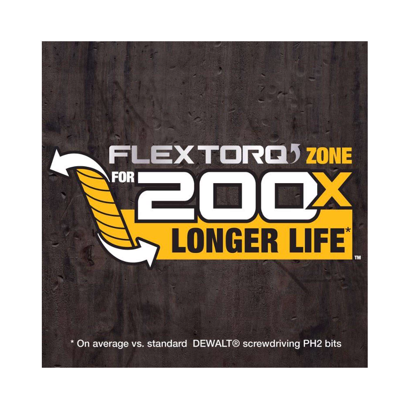 PUNTAS  P/ATORNILLADOR DE IMPACTO DEWALT FLEXTORQ PH2 X 3.1/2" PAQ.X 5UD DWAF2PH2IR5