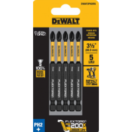 PUNTAS  P/ATORNILLADOR DE IMPACTO DEWALT FLEXTORQ PH2 X 3.1/2" PAQ.X 5UD DWAF2PH2IR5