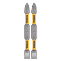 Punta destornillador DEWALT doble punta MaxFit Phillips/ranurada 2.5" L PH2/SL8
