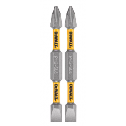 Punta destornillador DEWALT doble punta MaxFit Phillips/ranurada 2.5" L PH2/SL8