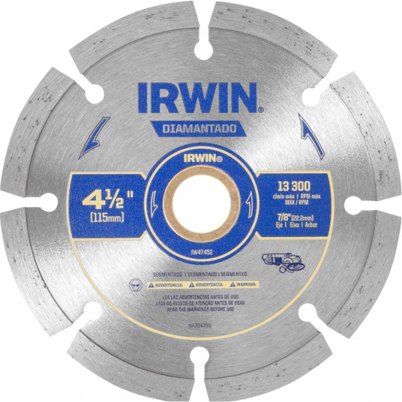DISCO DIAMANTADO 4.1/2  SEGMENTADO IRWIN IW47452