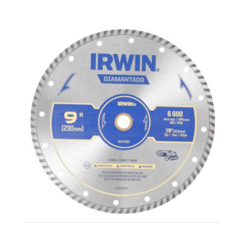 DISCO DIAMANTADO 9" TURBO  IRWIN IW47900
