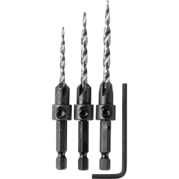 JUEGO DE BROCA Y AVELLANADOR 3 PZS. 9/64 PULG. 11 MAKITA A-99661