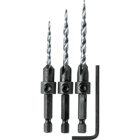 JUEGO DE BROCA Y AVELLANADOR 3 PZS. 9/64 PULG. 11 MAKITA A-99661